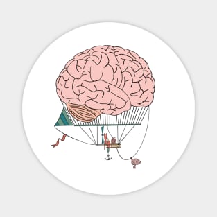 Hot air brain balloon Magnet